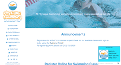 Desktop Screenshot of physiqueswimming.com